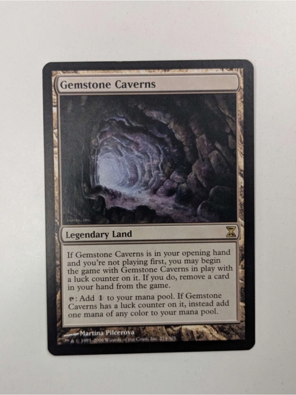 Magic: The Gathering Gemstone Caverns Card - Black and Purple